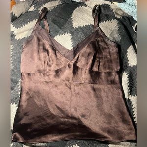 Silky brown tank top #y2k #tank
